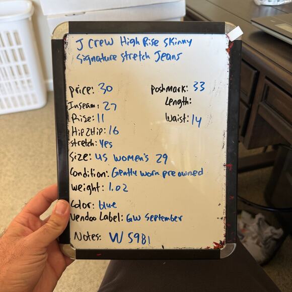 J Crew High Rise Skinny Signature Stretch Jeans US Women's 29 - Picture 5 of 5